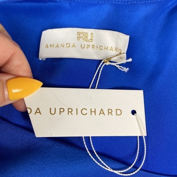 Amanda Uprichard Blue Silk Sleeveless Dress - Picture 5 of 6
